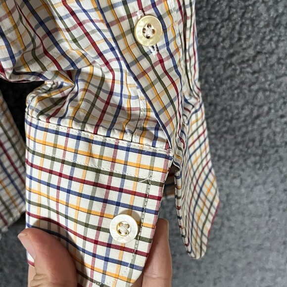 Gitman Bros Made in USA Check Long Sleeve Button Down Shirt - Men's Size 16/36 - Picture 6 of 10